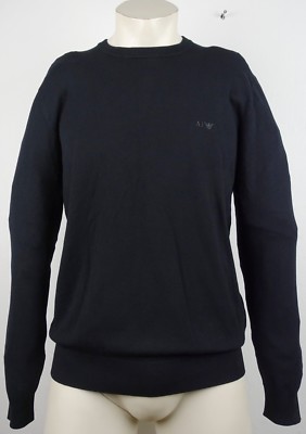 ARMANI JEANS Pullover Herren Strickpullover Black NERO Gr.L NEU mit ETIKETT