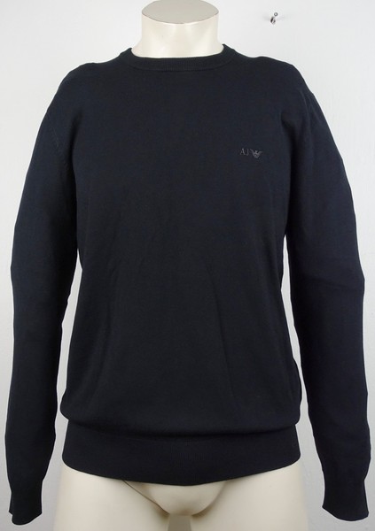 Armani Jeans Pullover Herren Strickpullover Black Nero Gr.L Neu Mit Etikett-image