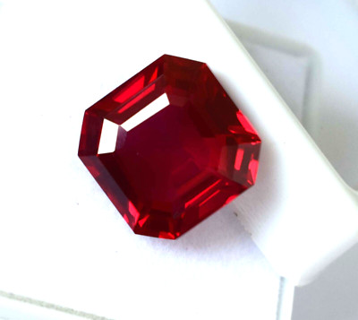 Radiant Cut Red Ruby Excellent 10-12 CT Dark Red Ruby Certified Loose Gemstone