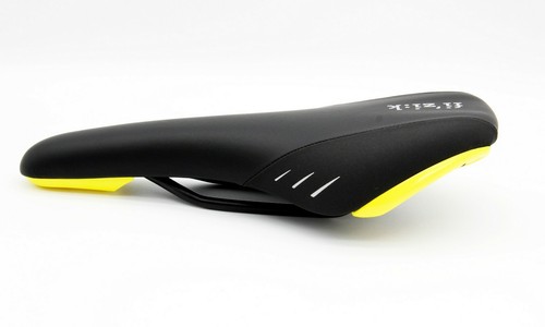 Fizik Nisene Road MTB eBike Cycling Bike Saddle Black color Seat w/Yellow shell - Picture 1 of 10