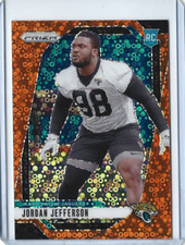 2024 Panini Prizm Jordan Jefferson Orange Disco Prizm Parallel RC 🏈🔥HOT🔥🏈
