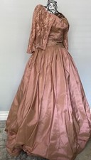 Women Dress Mother of Bride  s, Wedding, Long Dress , Rosa Gold Swarovski Size 10