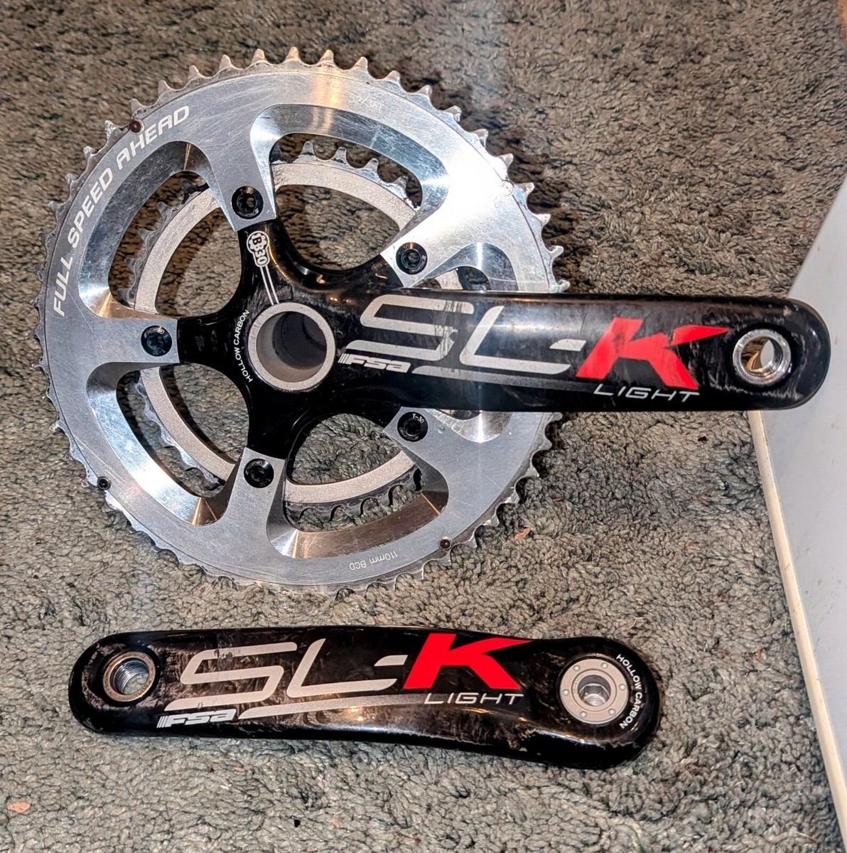 FSA Carbon Crank Set SL-K Light 172.5 130 BCD 53/39T BB30 - Only