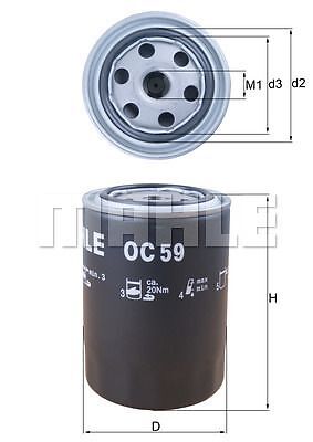 Knecht OC 59 ÖLfilter FüR Aston Martin Bedford Chrysler Ferrari-image