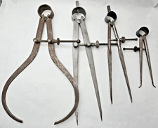 Lot of 4 Craftsman and Unbranded Inside and Outside Calipers