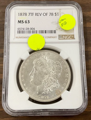 1878 7TF REV OF 78 $1 MORGAN SILVER DOLLAR - VAM 80B - NGC MA63 (1)
