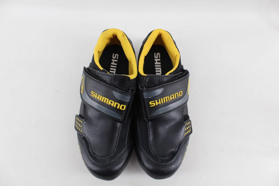 ZAPATOS DE CICLISMO SHIMANO SH-R072Y BICICLETA DE CARRETERA/CARRERA Negro/Amarillo Talla 36 EU 5.5 EE. UU. Foto 4 de 4