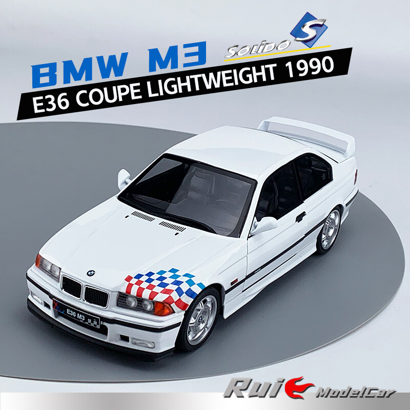 SOLiDO 1/18 BMW E36 COUPE M3 カスタム 1/18 BMW E36 M3 Coupe (Yellow) Diecast Car Model by Solido