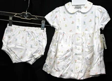 Carters Classics Baby Dress Set sz M 3-6 Months NWT White Floral Bloomers Shorts