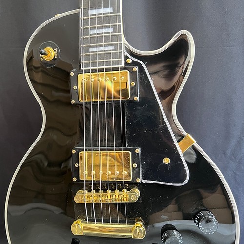 Electric Guitar Replica Binding Archtop Factory-direct Custom Black FREE SHIP - Picture 11 of 22