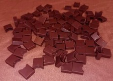 Set of 100 Dark Brown Rectangular Plastic Pod Covers For Arts and Crafts DIY
