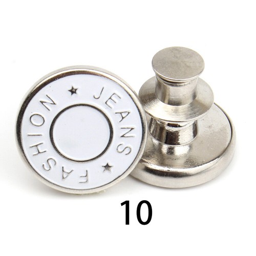 5pcs Retractable Jeans Button Adjustable Removable Stapleless Metal Buttons Accs - Picture 20 of 30