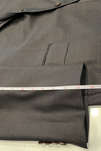Canali Fodera Wool Brown Micro Striped Blazer Jacket Suit Coat Mens 56 EU 46R US - Bild 16 von 21
