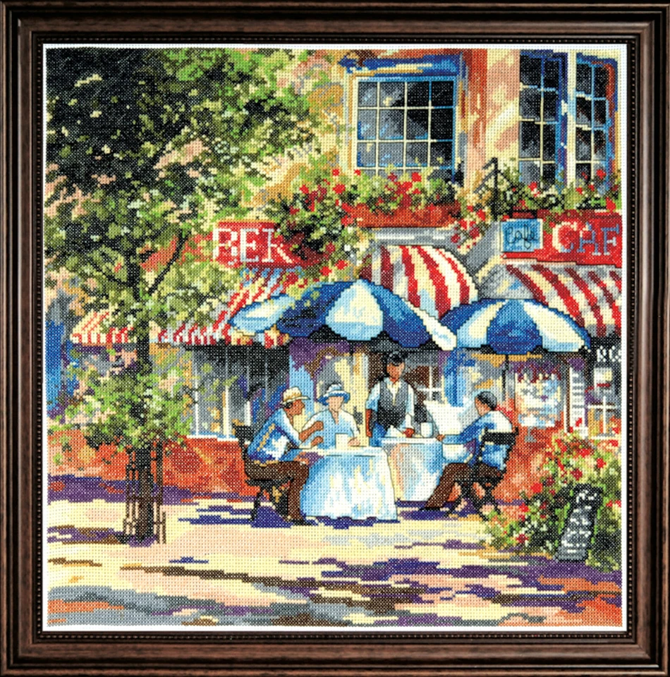Cross Stitch Kit ~ Design Works Street Corner Cafe in the Sun #DW2766 - Image 2 of 2