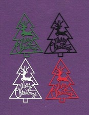 Christmas Tree deer die cuts scrapbook cards