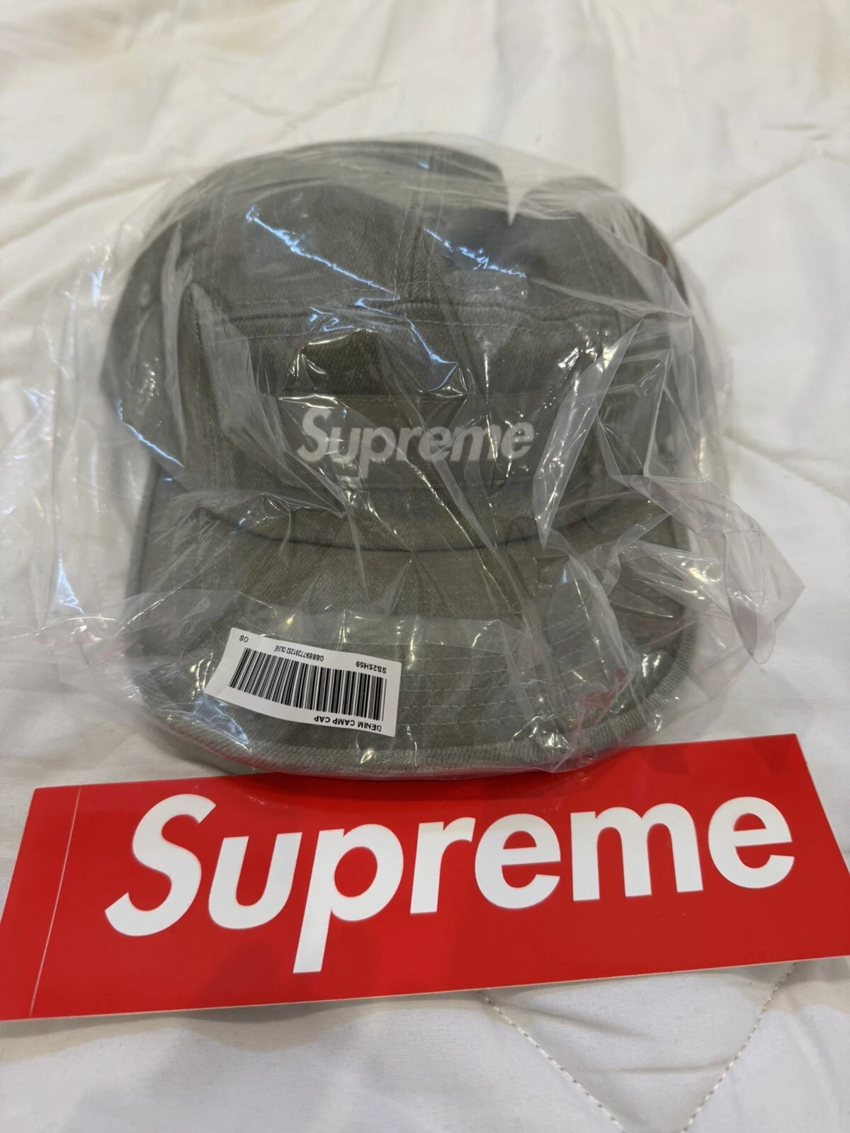 Casquette de camp Supreme Denim Olive SS25 taille unique ~ NEUVE, SCELLÉE