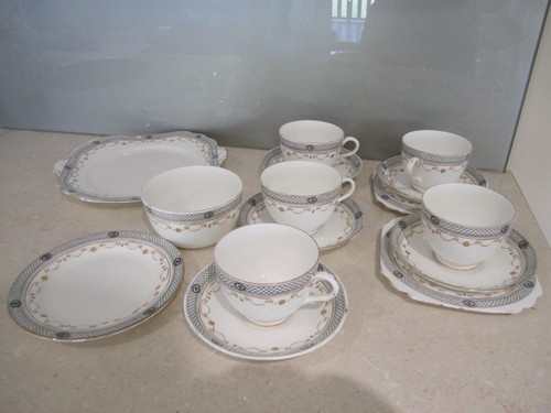 Vintage Chelson China English Part Teaset Cups & Saucer, Plates Sugar ...