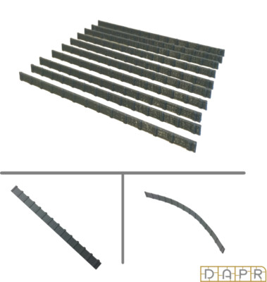 DAPR-N Stärke Modelleisenbahn Landschaft-Kanal/Schmales Flussboot 10 mm Wände x10
