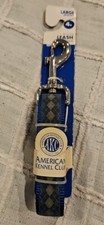 American Kennel Club 4ft Nylon Leash NEW Free Shipping 1" Wide Strap Blue Leash