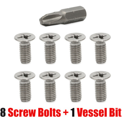 For Honda Acura Brake Rotor Disk JIS Screws Bolts 8PCS + Free Vessel JIS Bit Set
