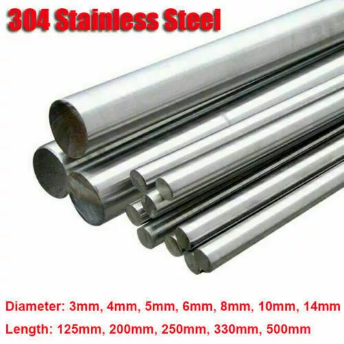 304 Stainless Steel Round Rod Hex Bar Metal Shaft 3mm- 8mm 10mm 14mm 125mm-500mm - Bild 11 von 12