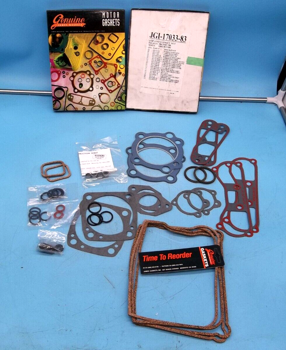 Genuine James Gasket Top End Cork Gasket Seal Kit 1984-1986 Harley 1340cc  (HD21) eBay