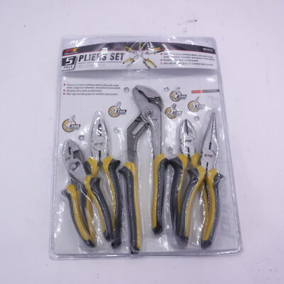 Performance Tool 5-piece 6'' to 10'' Multi-Material Handle Mixed Pliers Set