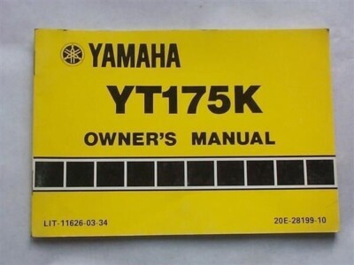 Yt175 Pro Tech 1982 YAMAHA YT175K YT175 OWNERS MANUAL 20E | eBay