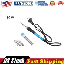 Soldering Iron Electric Gun Adjustable Temperature 60W Welding Solder Wire USA