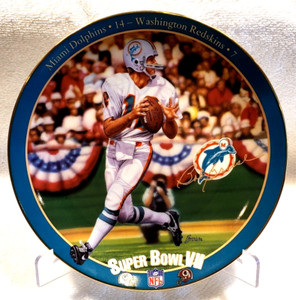 Bob Griese Great Superbowl Quarterbacks Football plate Bradford Exchange VII
