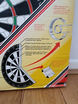 NODOR Tradational Supabull Sisal Bristle Dartboard N' New & Boxed