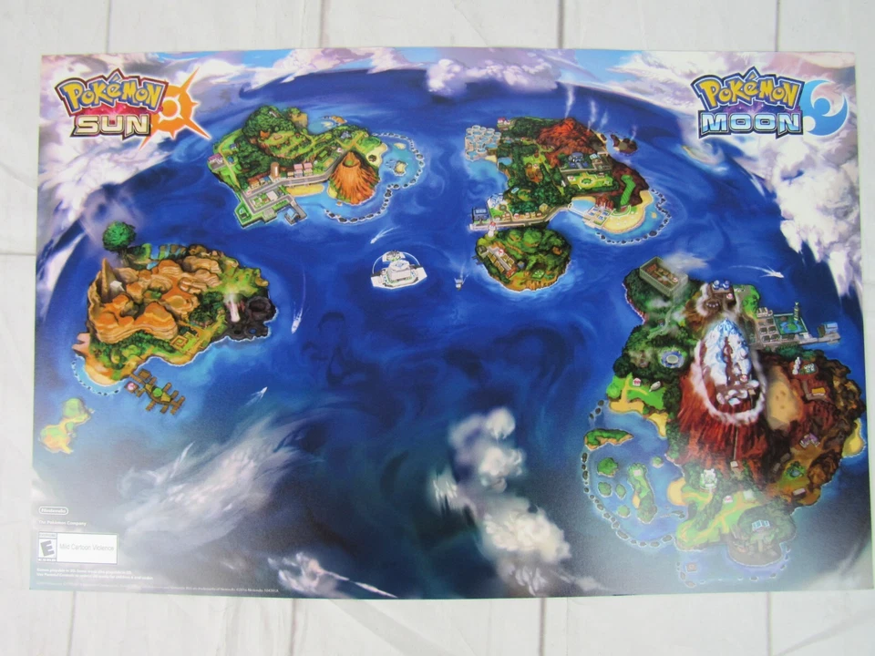 Póster promocional de parada de juego Pokémon Sol y Luna (11 pulgadas) x 17 in.) Foto 2 de 2