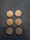6 Vintage Type II 1886 Indian Head Pennies