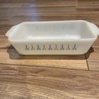 Vintage Fire King 1 Qt Bread Loaf Pan 441 Candle Glow Pattern Anchor Hocking