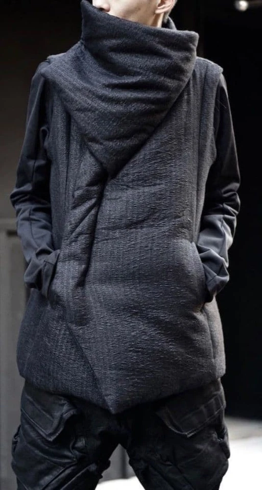 Julius 覆盖背心羽绒男式 1 码皮革/毛衣日本品牌 — 第 3/4 张图片