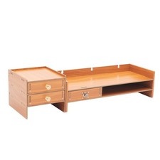 Wooden Desk Organizer with Drawers Office Supplies Computer Desktop Tabletop