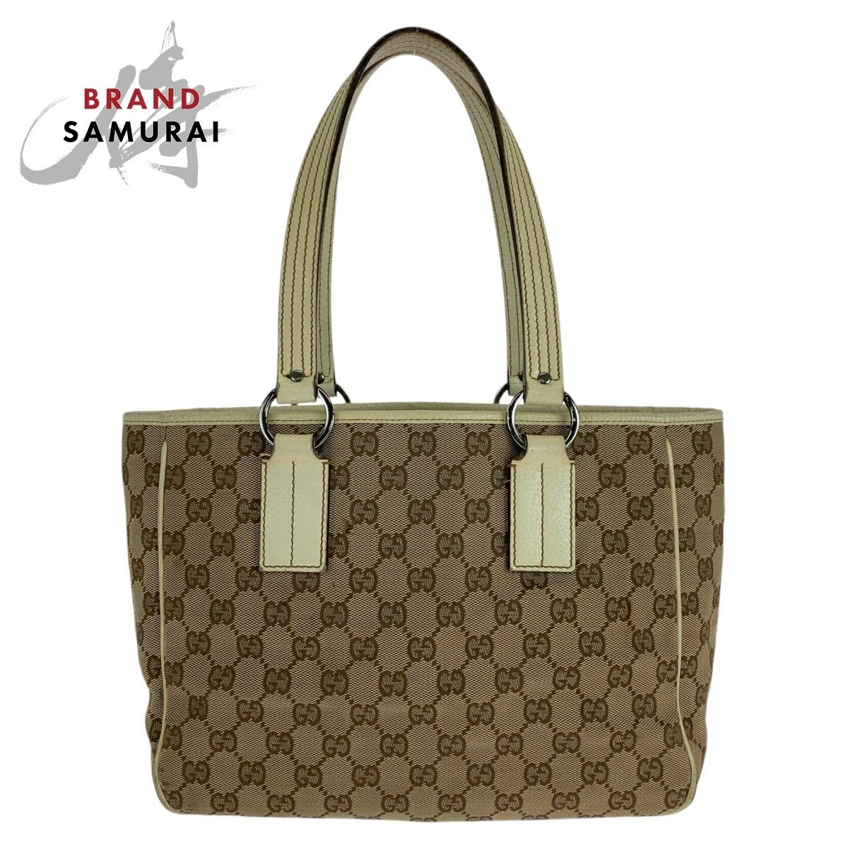 Sac fourre tout GUCCI beige blanc blanc GG toile cuir 11309 sac bandoulière femme 41