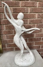 VTG MCM 1976 Jaru California Cubist Nude Dancing Couple In Love Sculpture HUGE