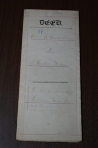 1875 Bucks County Deed Worstall & Wife to Briggs for Land in Newtown PA