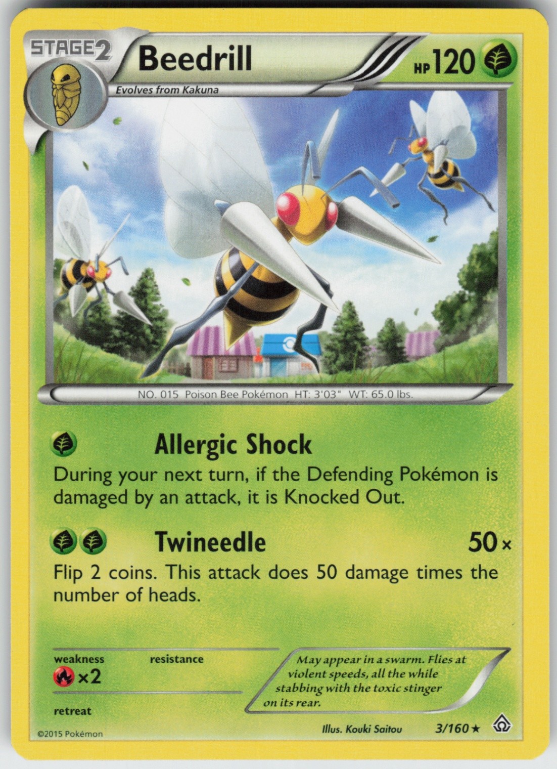 Beedrill 3/160 Rare  XY - Primal Clash