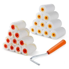 HANJKINZ 2 inch Paint Roller Kit, 20 Pack Small Paint Roller Set with High De...