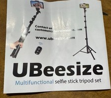 UBeesize 51 inch Phone Extendable Tripod Stand with Bluetooth Remote - Black