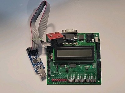 TekBots Microcontroller Kit mega 128.3 with LCD screen Atmel 128 processor