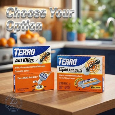 TERRO Liquid Ant Killer Bait Outdoor Indoor Tray Traps Ready To Use T300 6PK NEW
