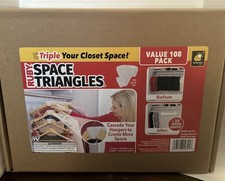 RUBY Space Triangles AS-SEEN-ON-TV, Creates 3X More Closet Space White 108 Pc