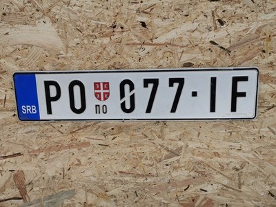 NUMMERNSCHILD SERBIEN '' SRB '' - MIT WAPPEN _ PO 077 - IF