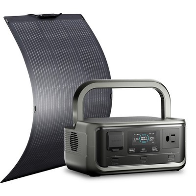 ALLPOWERS 300W 256Wh Portable Power Station AC DC Generator + 100W Solar Panel