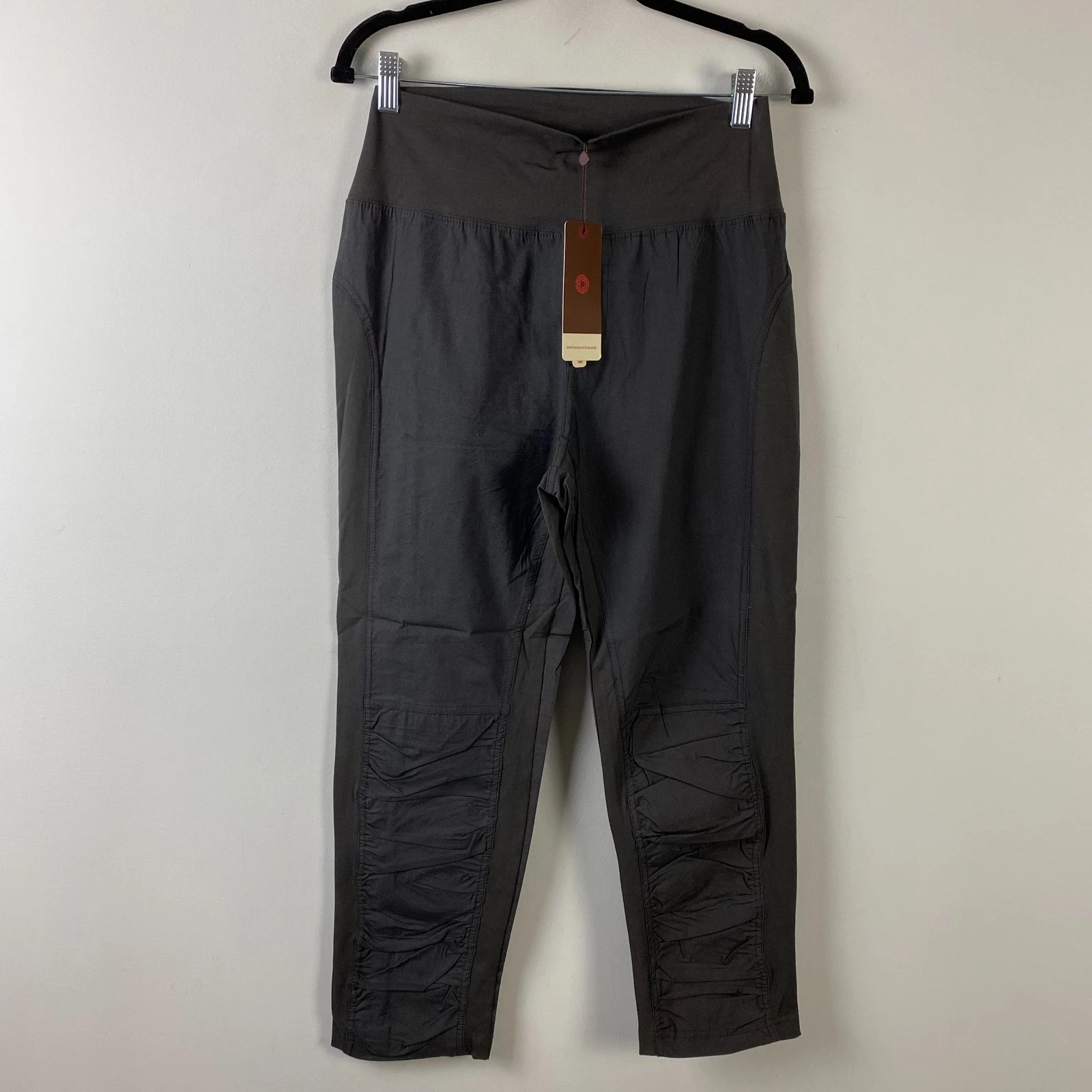 XCVI Wearables High Waist Jetter Crop Pull On Pants Size Medium Gray