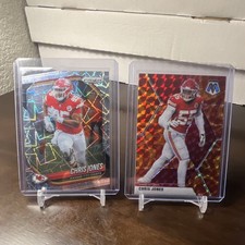 Chris Jones Panini 2 Card Lot; Prizm, Mosaic, Kansas City Chiefs