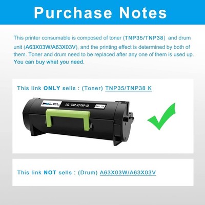 LCL Toner TNP35/TNP38 A63W01W 20.000 S./Schwarz für Konica Minolta Bizhub 4000P